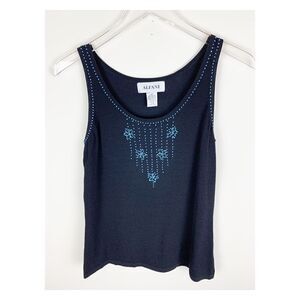 ‎Alfani Black and Blue Tank Top